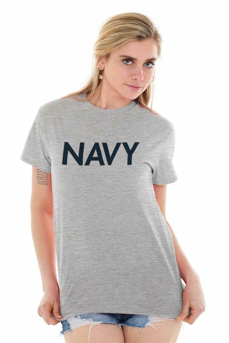 Navy PT Military USA Training Armed Forces Womens or Mens Crewneck T Shirt Tee gallery