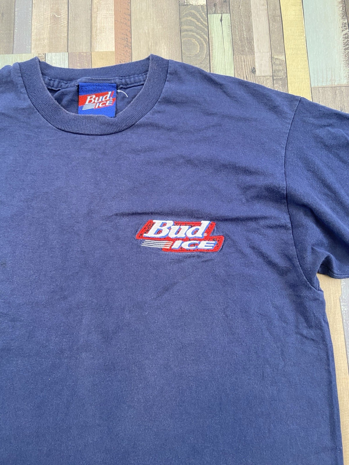 Vintage 90s Budweiser Bud Ice Beer Single Stitch T Shirt Size XL See Measurement gallery