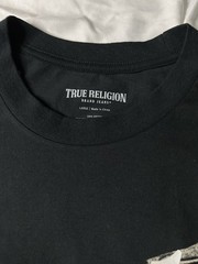 True Religion Men’s Black Buddha Logo Graphic Crew Neck T-Shirt Short Sleeve L