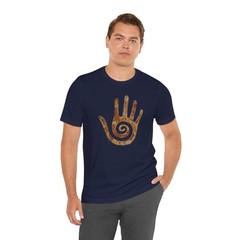 Hopi Healing Hand T-Shirt | Native American Stone Spiral Symbol Tee Shirt