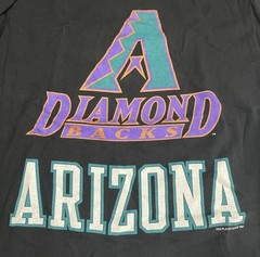 Vtg Arizona Diamondback T shirt Pro Player MLB 1997 Sz XXL Made In USA Black