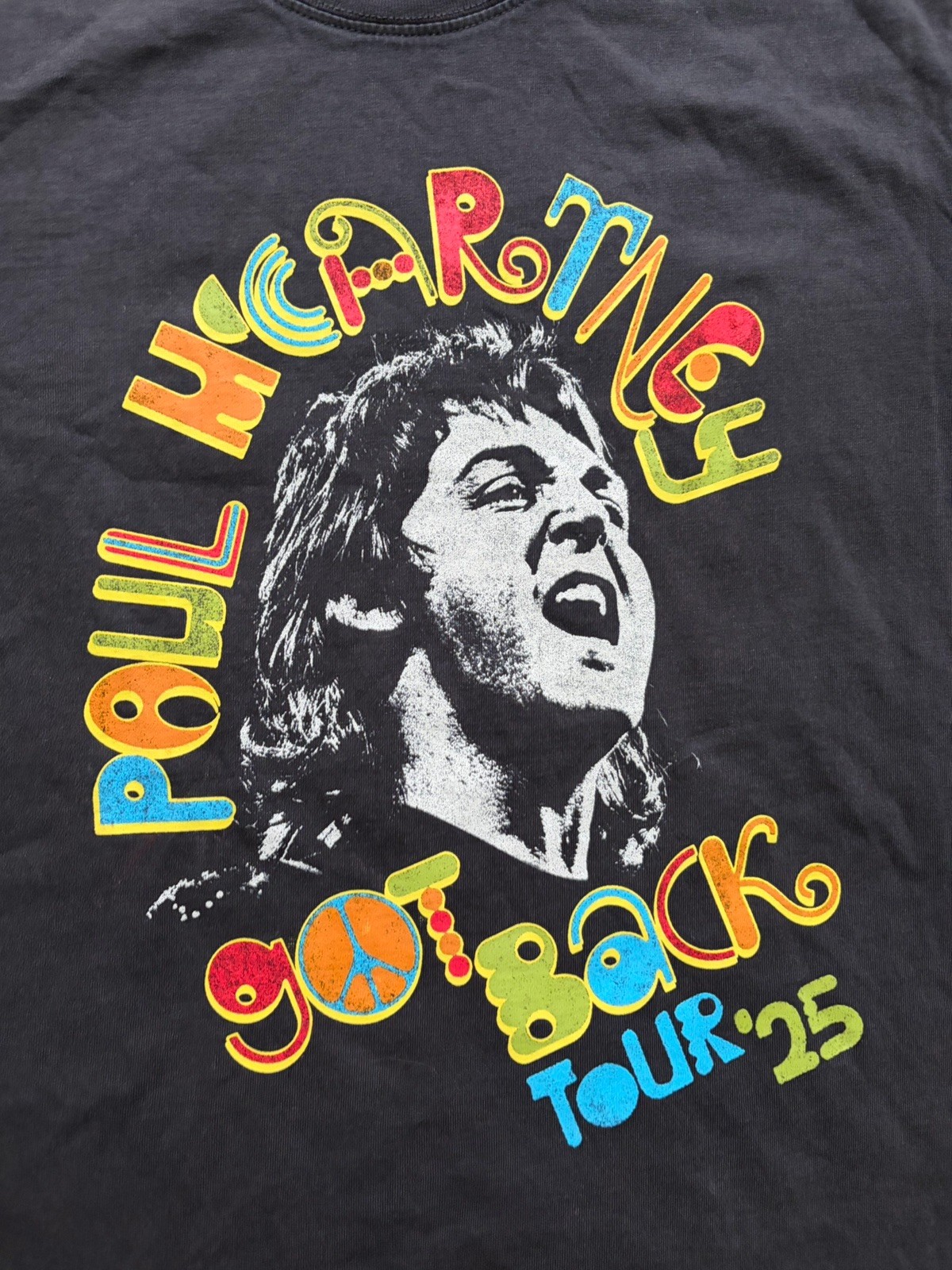 Paul McCartney Got Back Tour 2025 Merch Band Shirt City Stops Two Sided Medium gallery