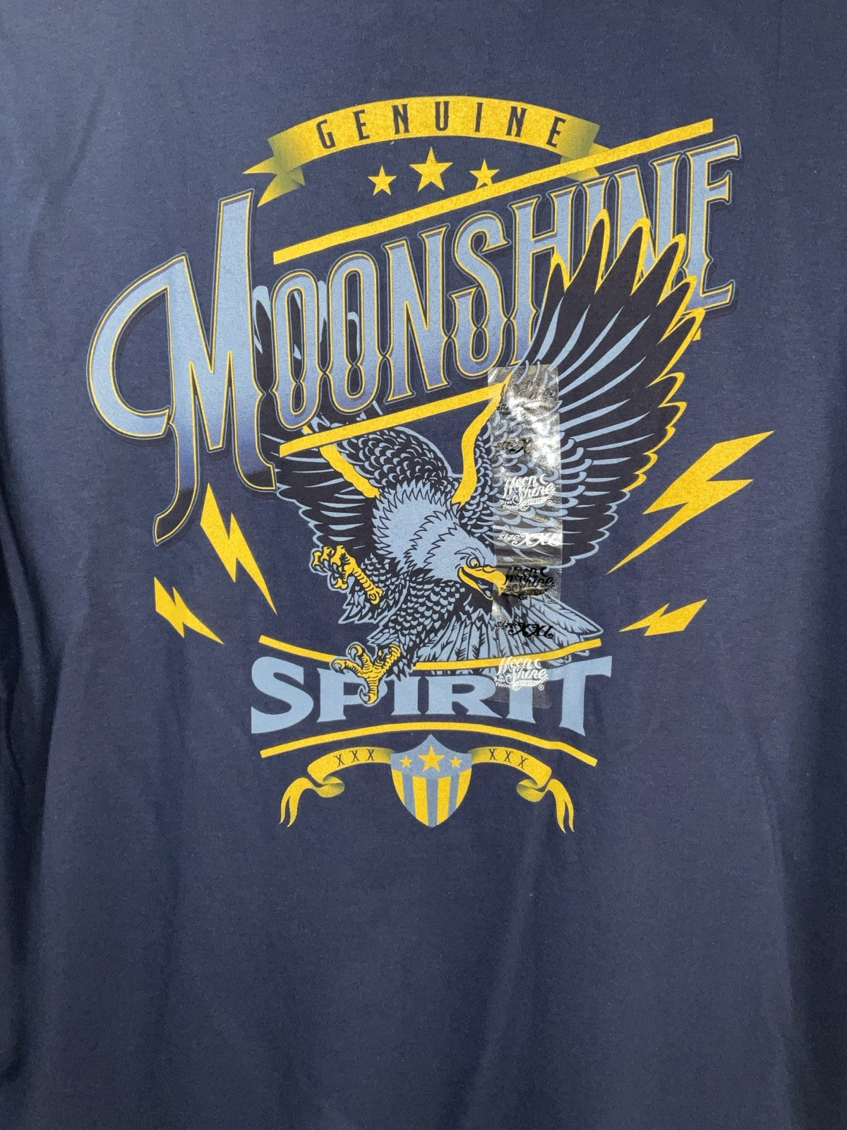 NWT Men’s Brad Paisley Moon Shine Spirit Eagle Lightning T-shirt Navy XXL (2XL) gallery