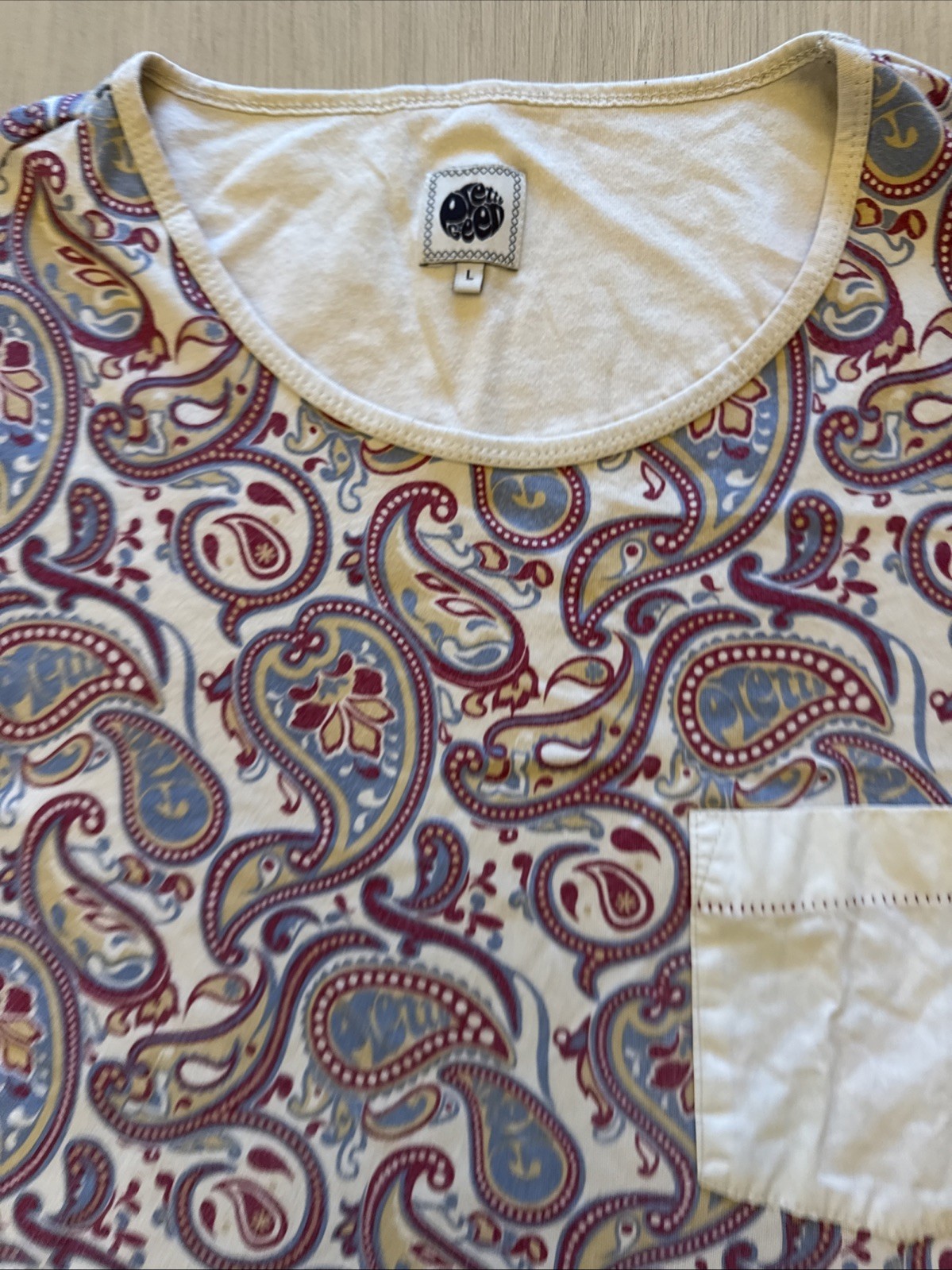 Pretty Green L Multicoloured Paisley Pattern Pocket T Shirt gallery