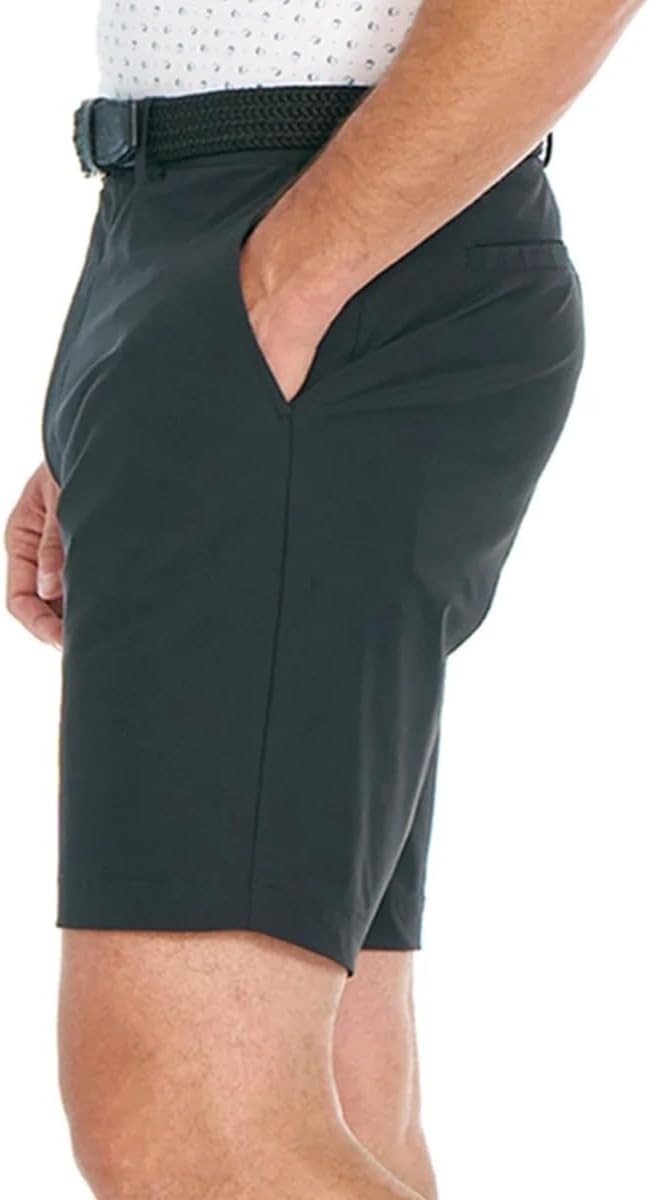 Greg Norman Men’s Stretch Flat Front Lightweight Short - 4-Way 30, Black gallery