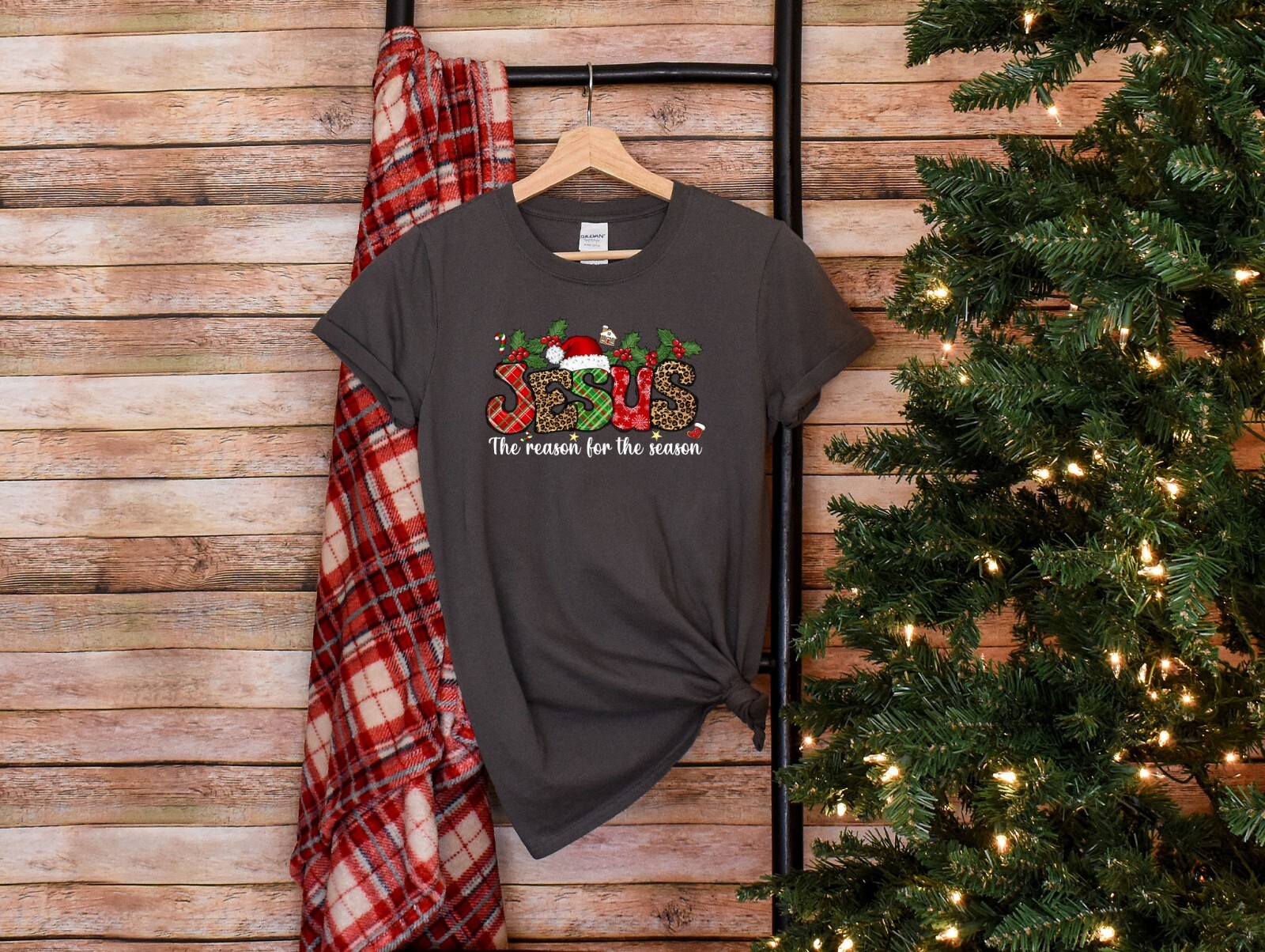 The Reason For The Season, Christmas Shirt, Jesus New Year Tee, Santa Claus Shir gallery