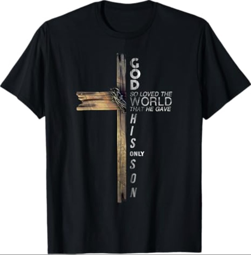 Son of God Jesus Christ Cross Christian 9 John 3:16 T-Shirt gallery