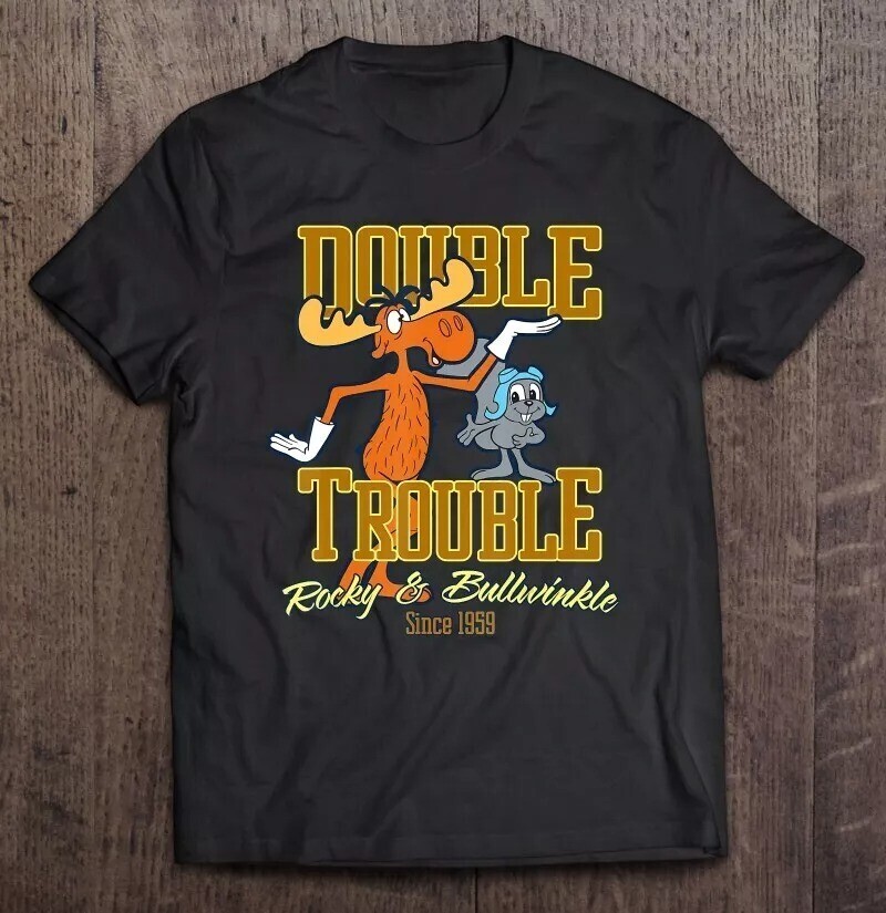 Rocky Bullwinkle Show T-shirt Unisex Cotton Tee All Size S to 5XL