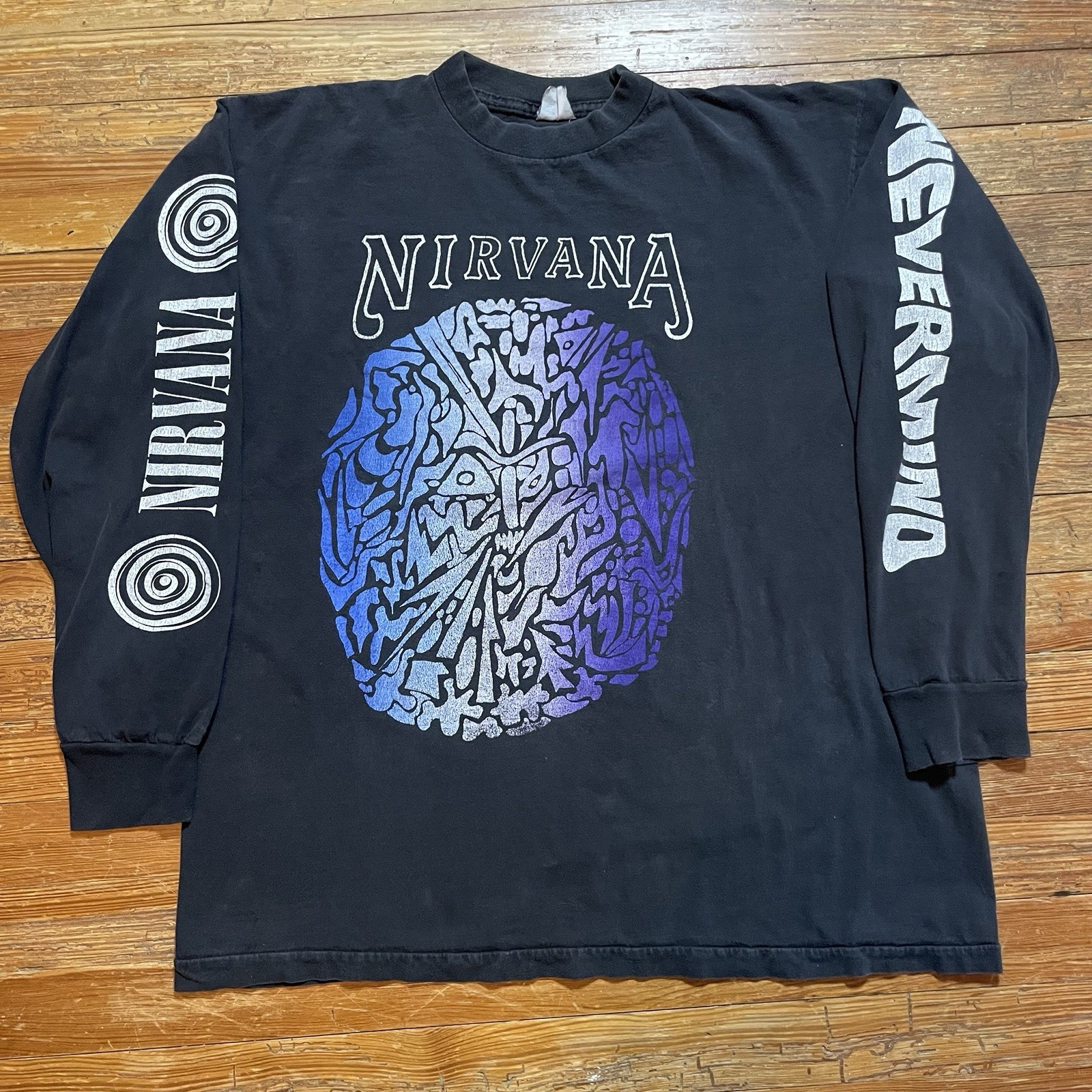 Vintage 90s Nirvana Roskilde Shirt Nevermind Tour Grunge Band Longsleeve