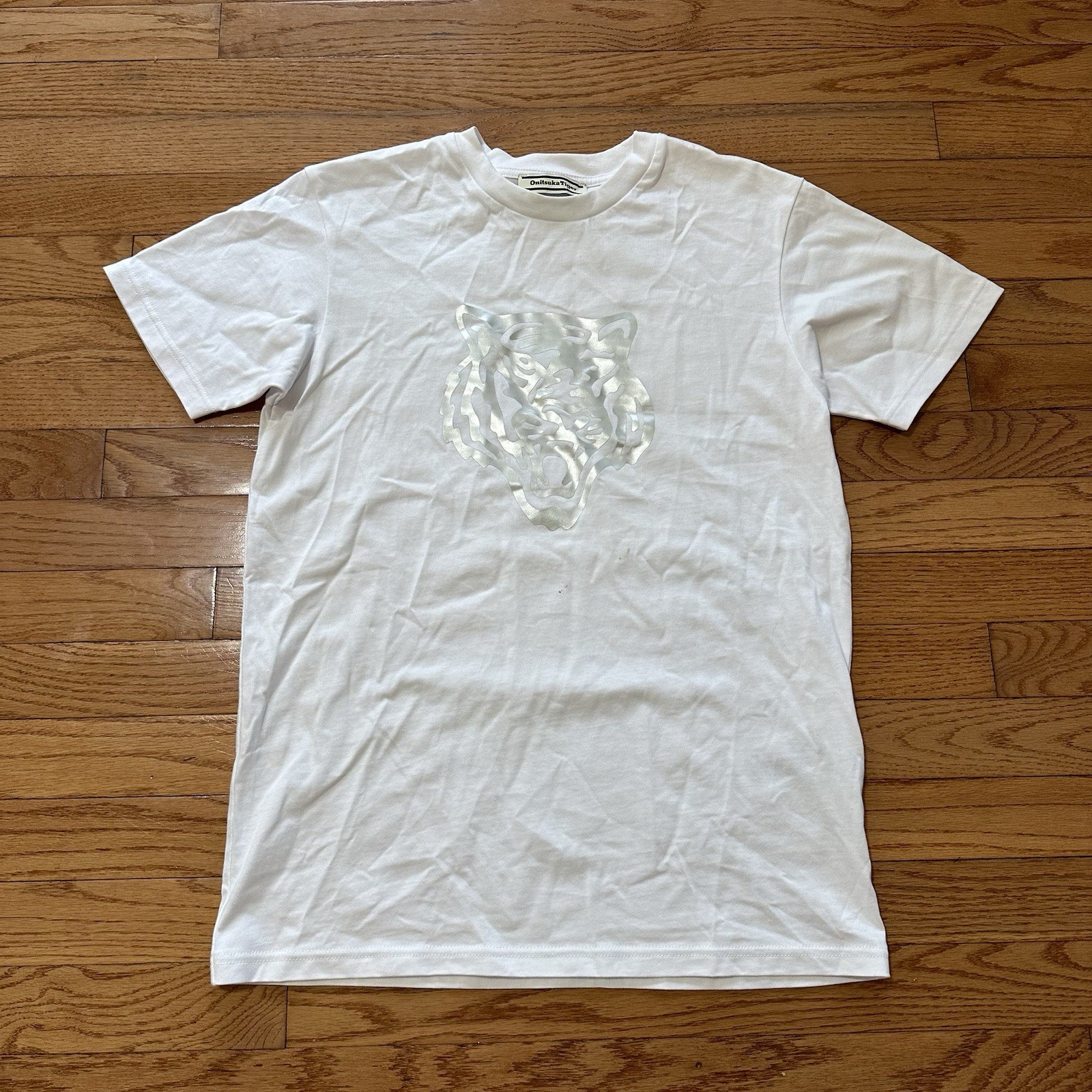 Onitsuka Tiger ASICS Tiger Face White Graphic Shirt Small Streetwear gallery