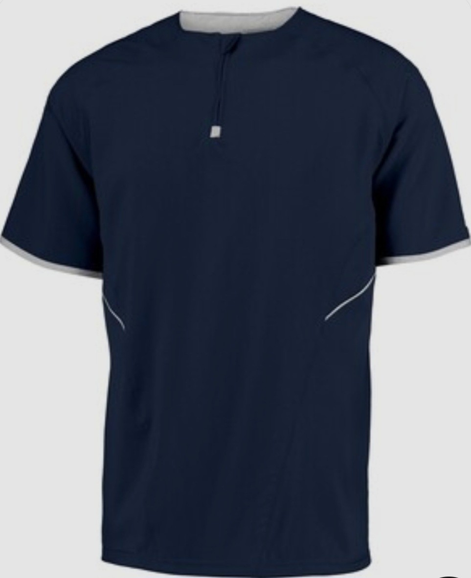 Russell Short Sleeve Pullover 100% Polyester Lightweight 1/4 Zip 872RVM Navy XL gallery