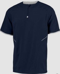 Russell Short Sleeve Pullover 100% Polyester Lightweight 1/4 Zip 872RVM Navy XL