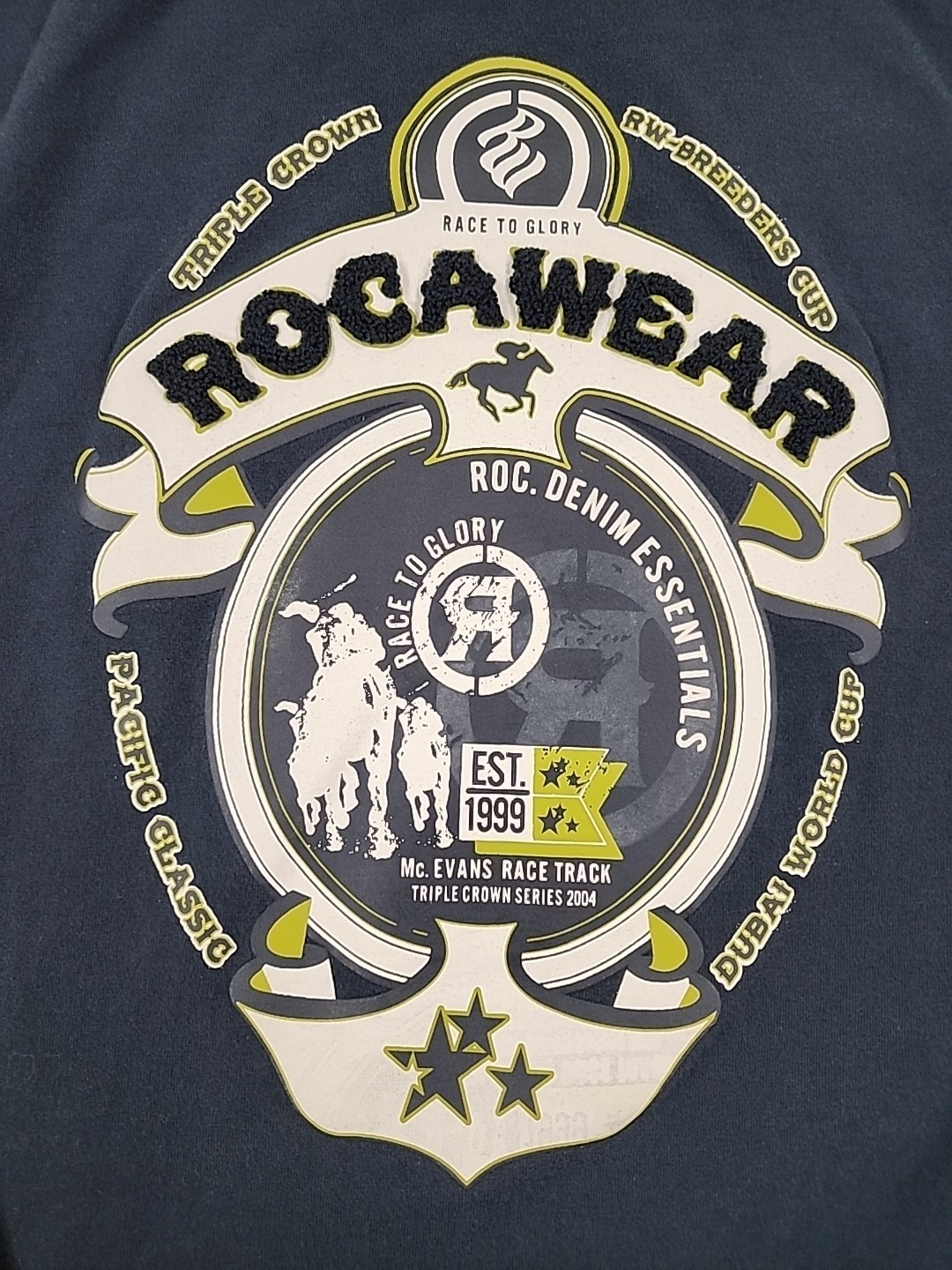 VINTAGE Rocawear Shirt Men Large Breeders Cup Embroidered Horse Racing Very Rare gallery