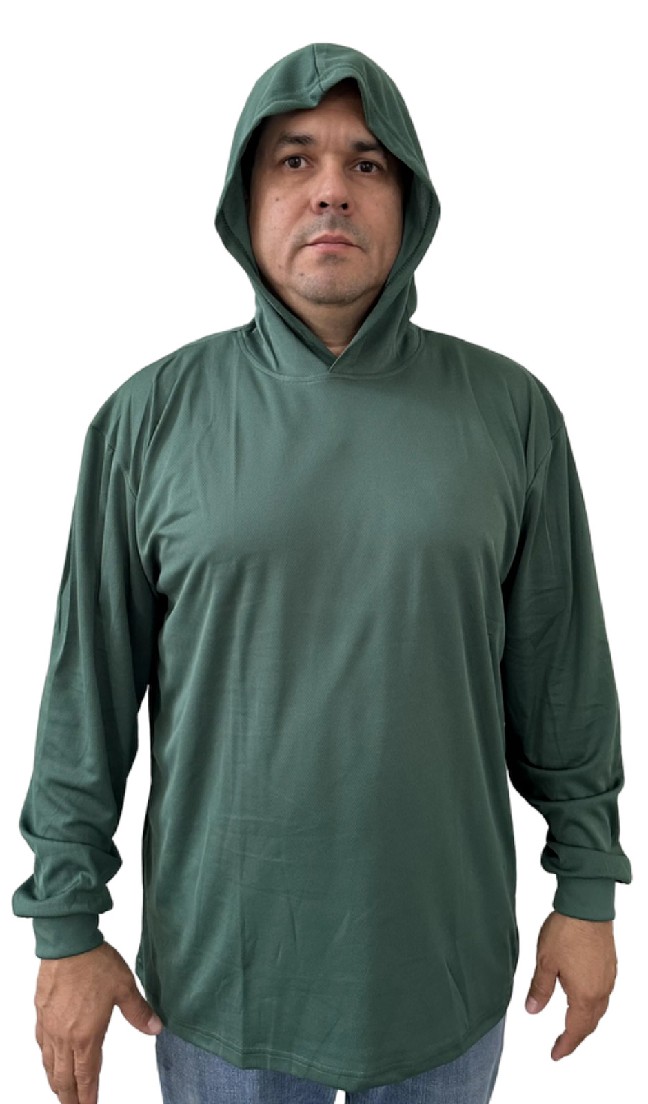 Hoodie Green High Visibility Shirt / Air Cooling Flow w/ UV Protection gallery