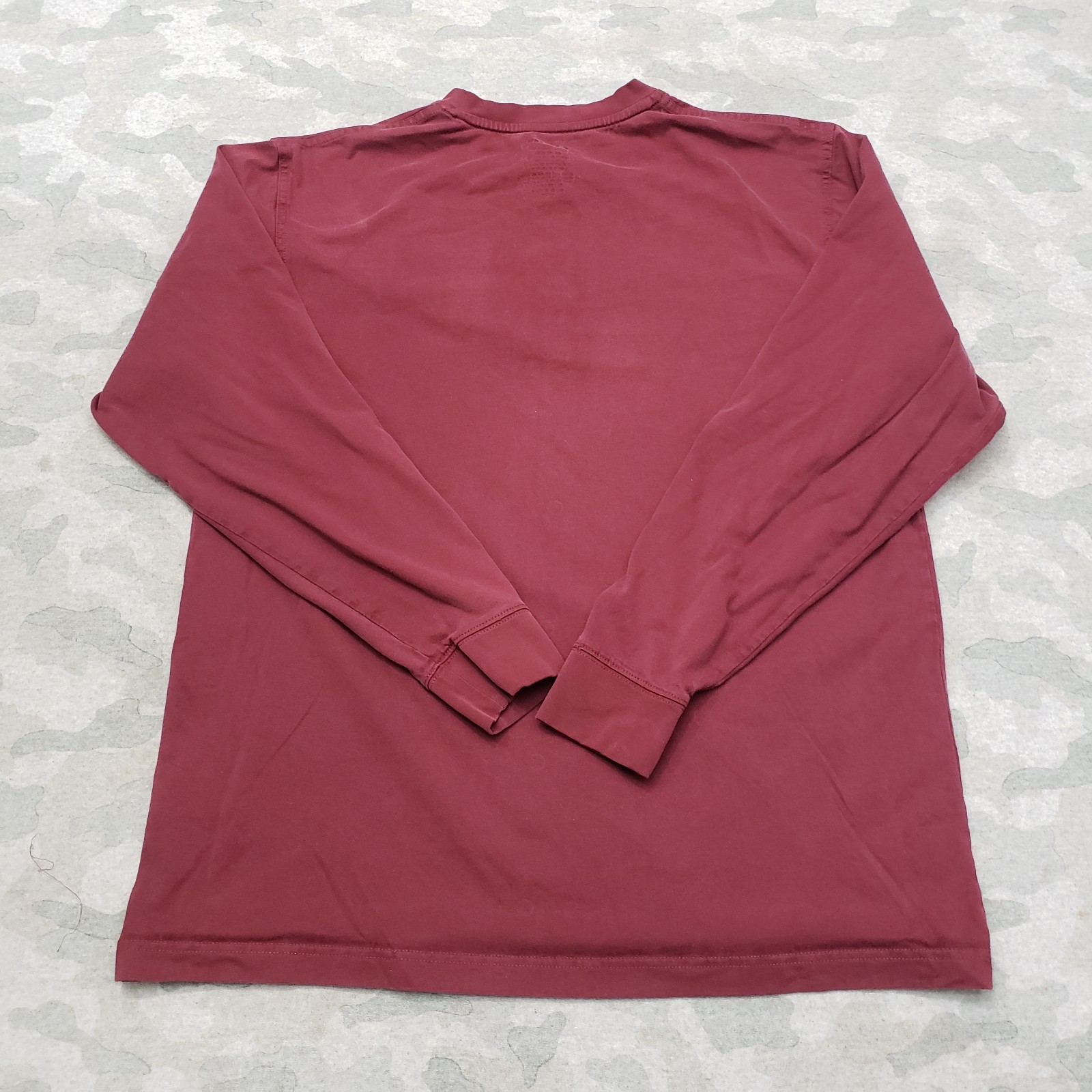 L.L. Bean Henley Shirt Mens Medium Red Long Sleeve gallery