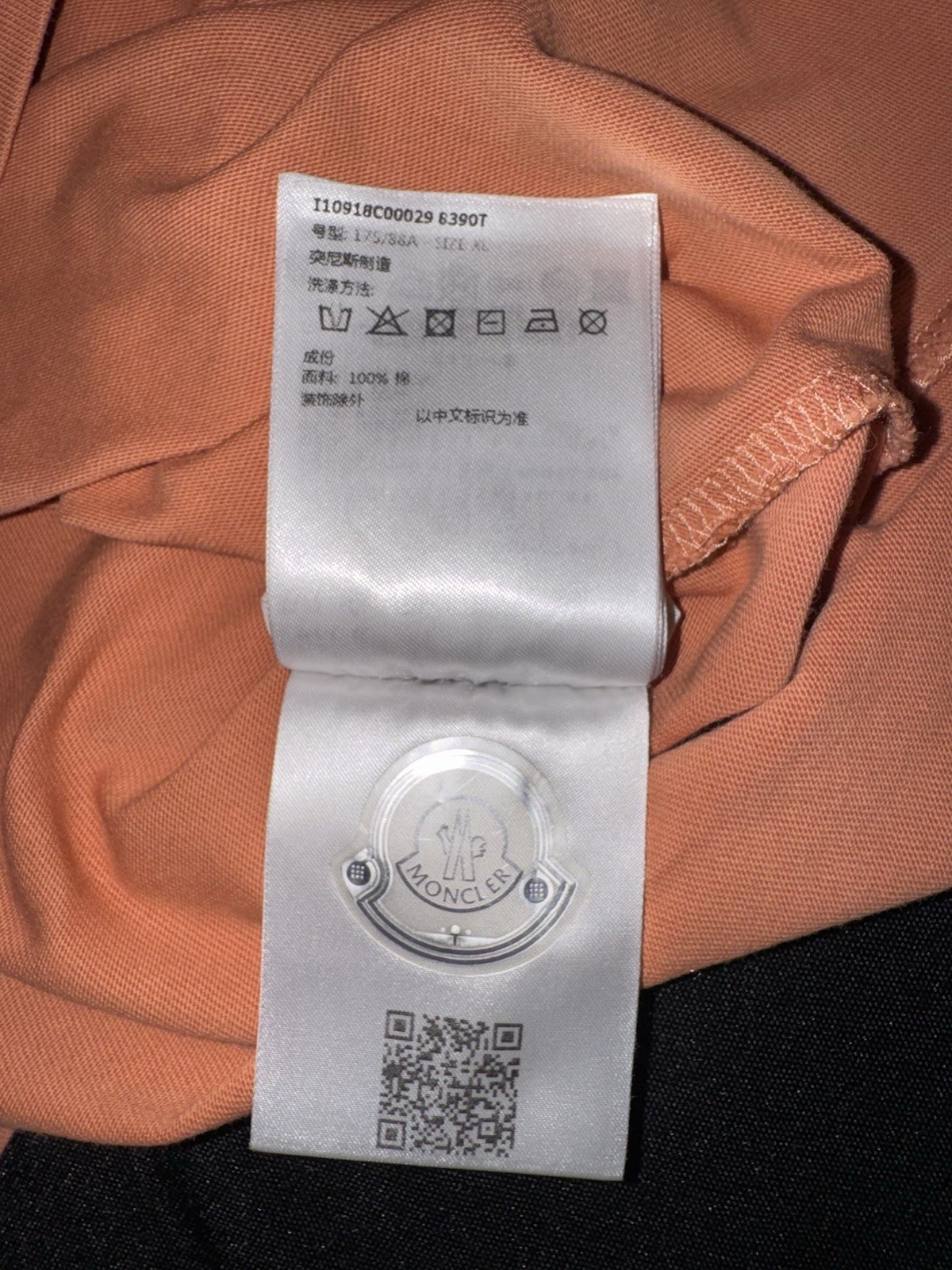 Moncler Logo Orange/ Coral T Shirt Men's XL Excellent Condition gallery