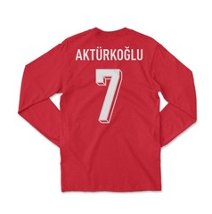 Turkiye Pride Akturkoglu 7 Two-Sided Jersey Style Long Sleeve T-Shirt