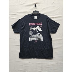 Universal Monsters Bride of Frankenstein Femme Fatale Black Graphic T-Shirt XL