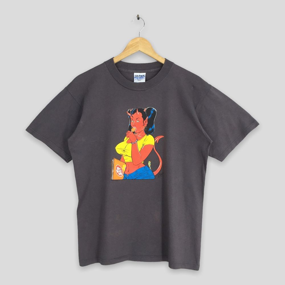 90's Coop Stone Temple Pilots Pop Art Devil Girl Black Unisex T shirt KH10958 gallery