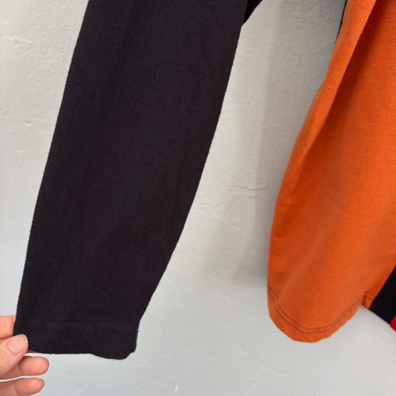 Marithe Francois Girbaud Color Block Shirt Men Medium Turtleneck Black Y2K gallery