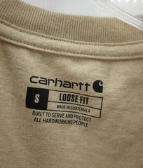 Carhartt Shirt Men Small Beige Pullover Loose Fit Pocket Work Wear Outdoor