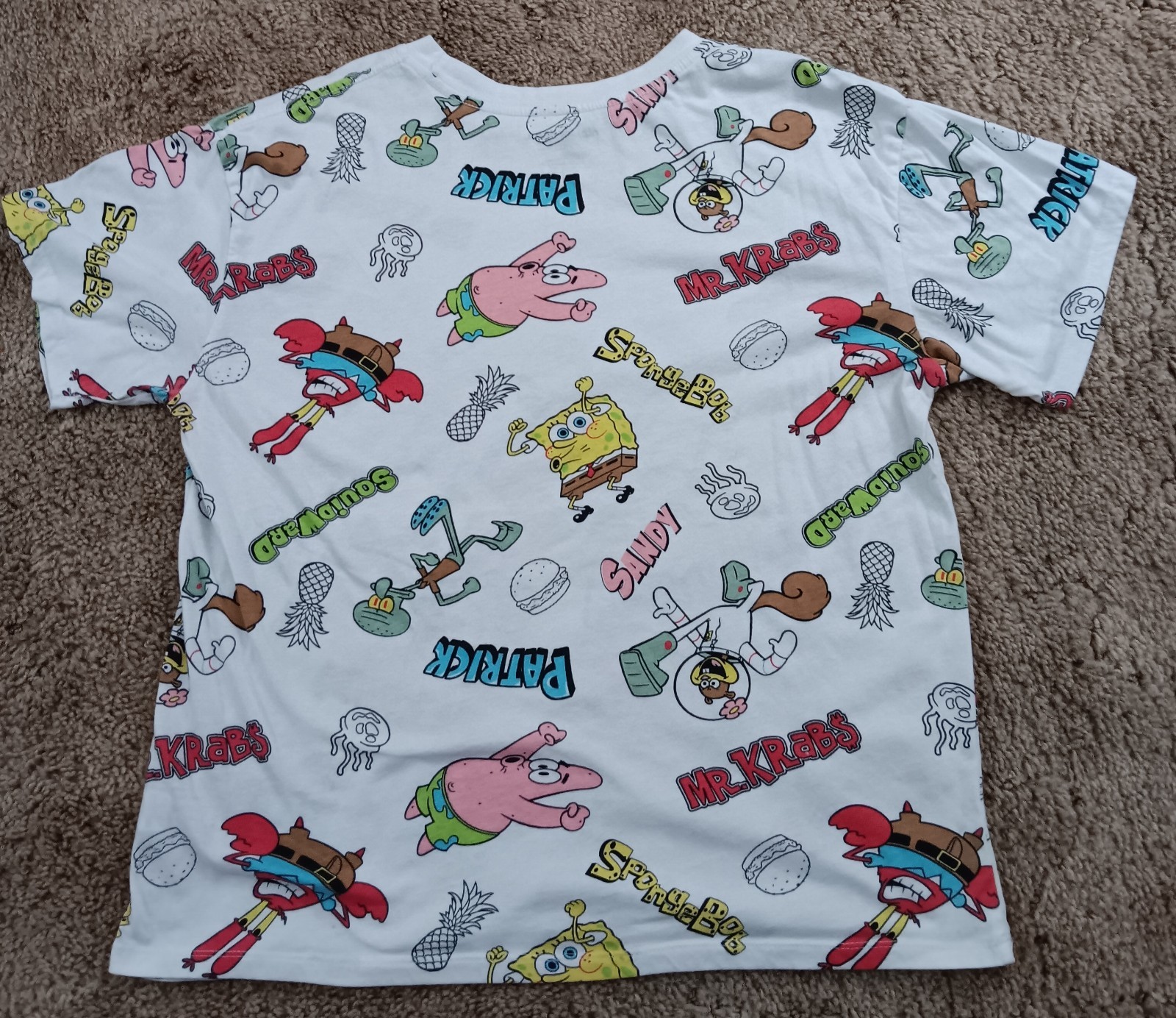 Nickelodeon Men's Large Double-Sided SpongeBob Square Pants T-Shirt gallery