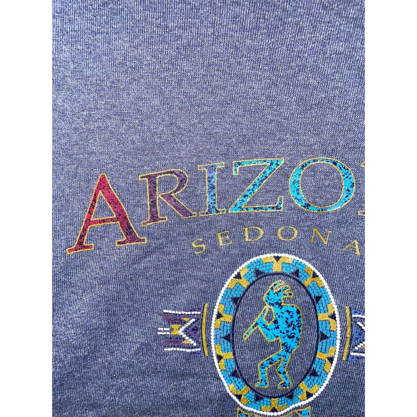 Vintage Sedona Shirt Blue AZ Arizona Native Graphic Tee USA Made 90s VTG Large gallery