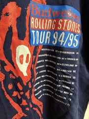 Rolling Stones Voodoo Lounge 1994 Tour Vintage T-Shirt Size XL Brockum Navy Blue
