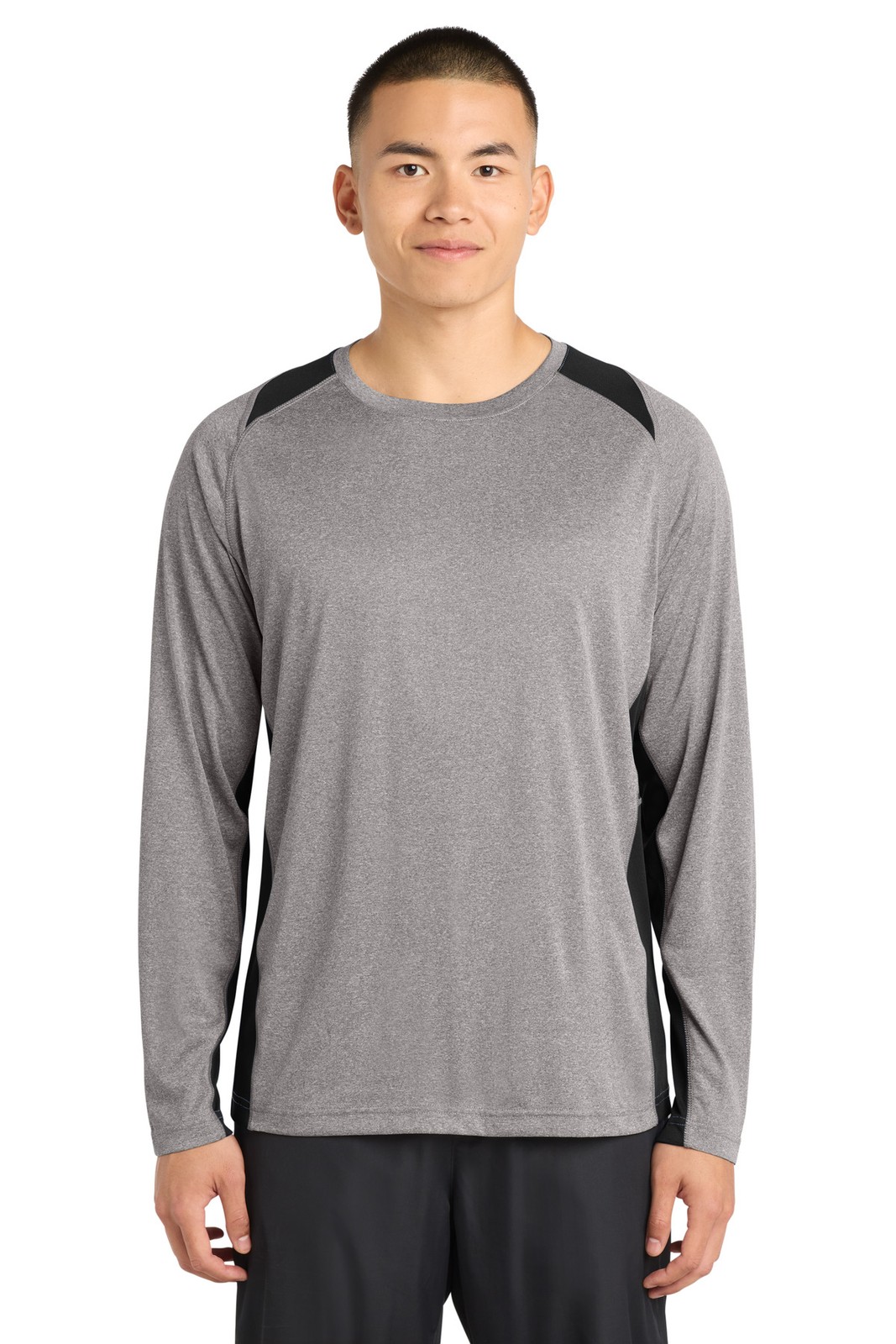 Sport-Tek Long Sleeve Heather Colorblock Contender Tee ST361LS