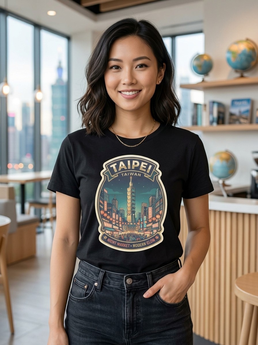 Taipei Taiwan Night Market Graphic T-Shirt Unisex Travel Tee gallery
