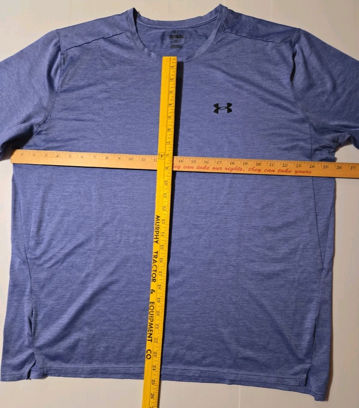 Under Armour Men's 2XL Blue Loose Fit Activewear Casual Tee Split Tail-EUC gallery