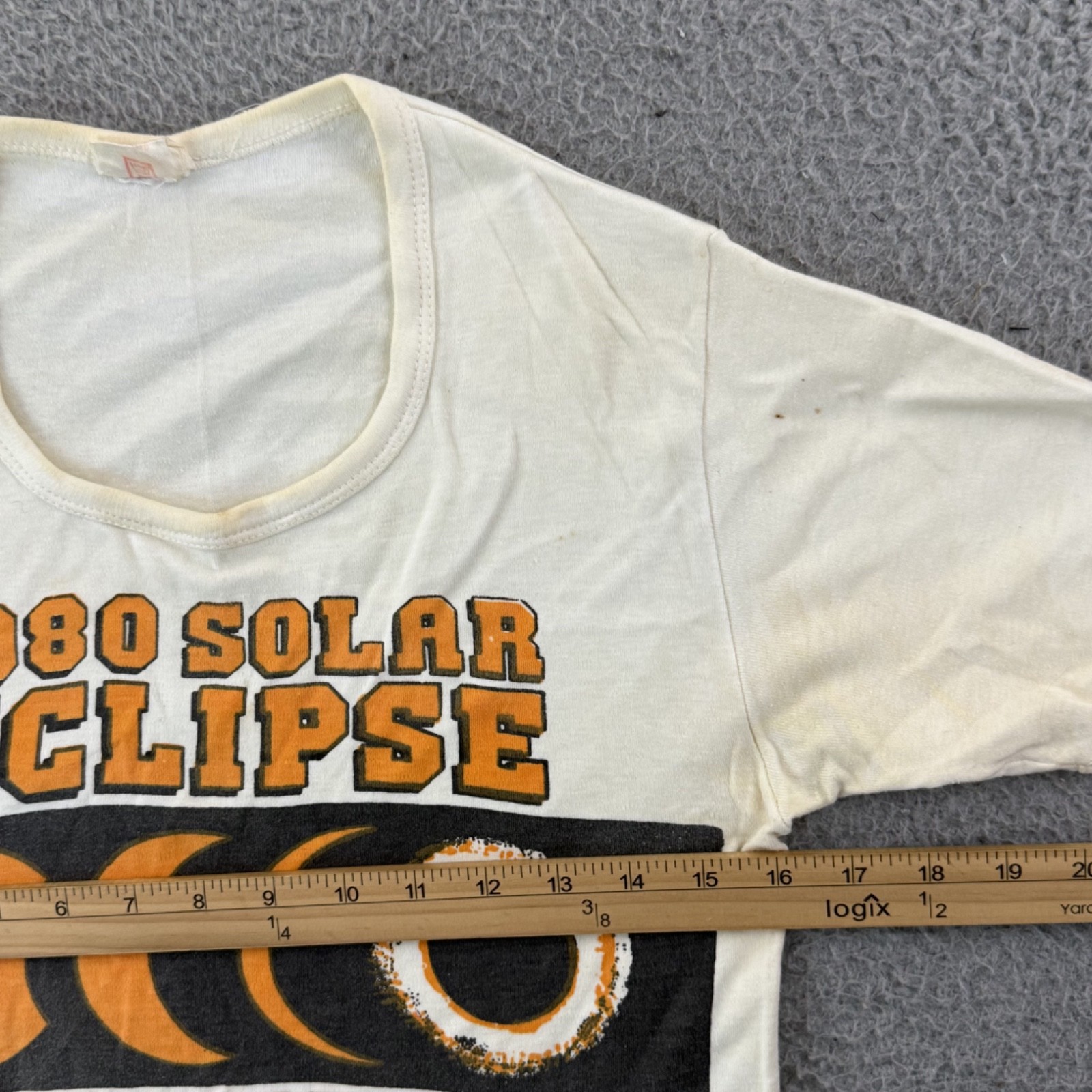 Vintage Kenya Solar Eclipse Shirt Adult Small White Short Sleeve 80s Outdoor USA gallery