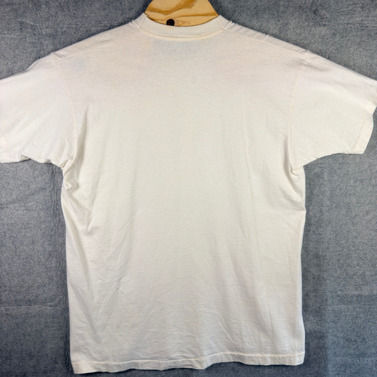VINTAGE 90s Deer Wildlife T Shirt Mens XL Cream Graphic Hunting Nature Sports gallery
