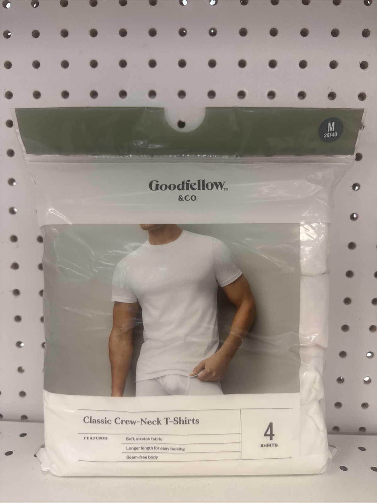 Good Fellow White Classic Basic Crew Neck Short Sleeve T Shirts Mens Size Medium gallery