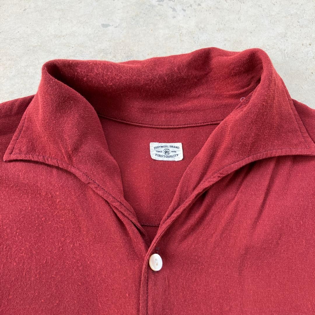FITWELL Brand Reddish Brown Open Collar Shirt Size 14 gallery