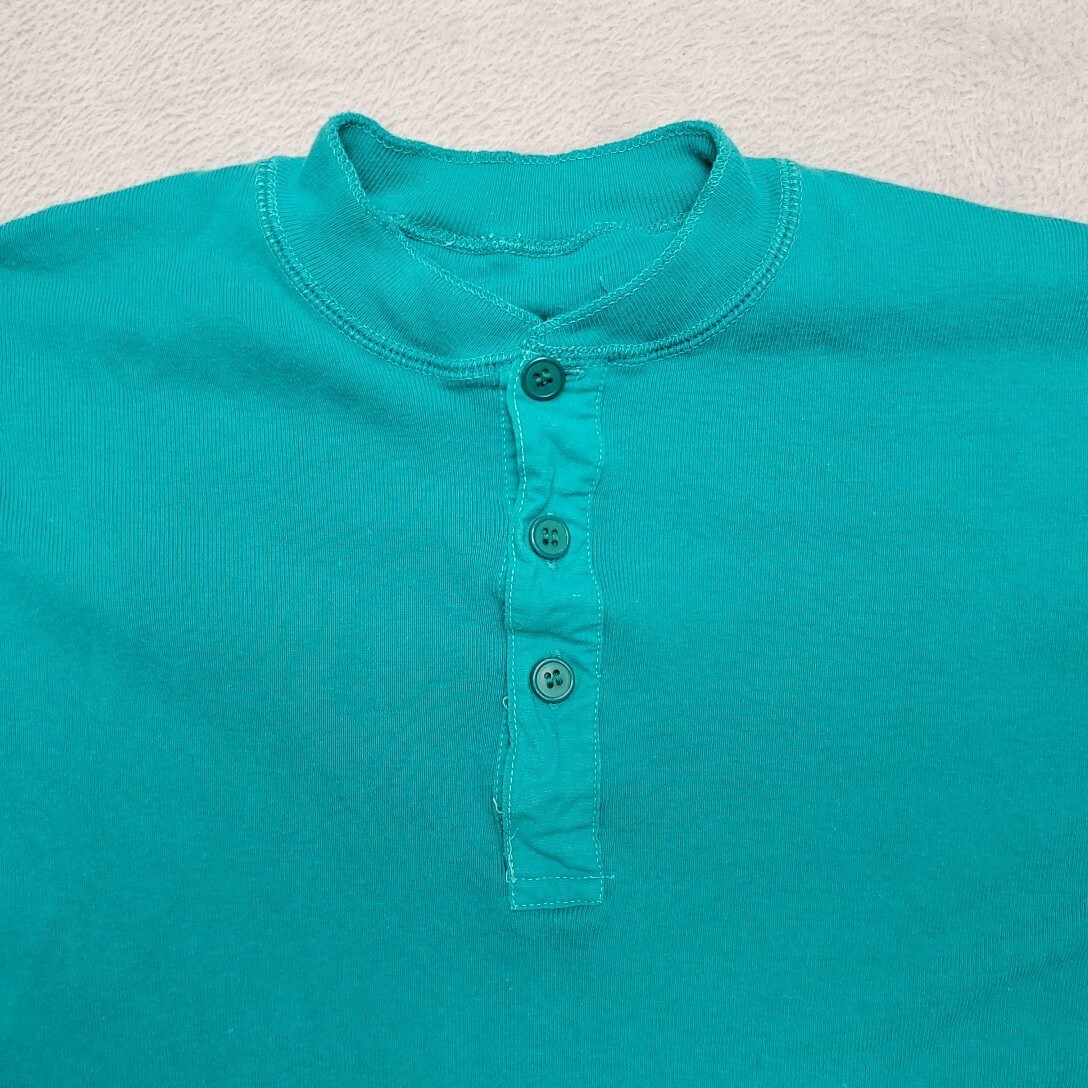 Vintage Henley Shirt Mens Small Green Ribbed Classic Long Sleeve Pullover Retro gallery