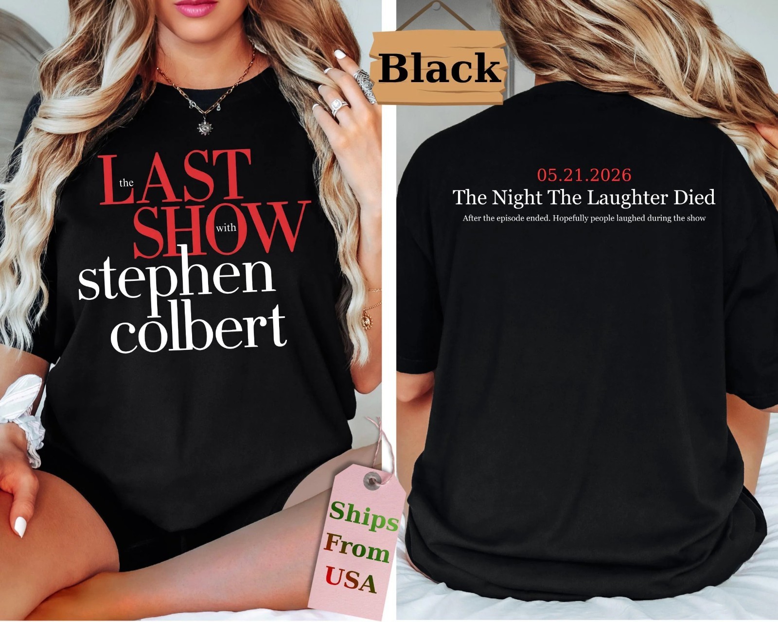 Late Night Final Show 2026 Shirt The Night The Laughter Died T-Shirt gallery