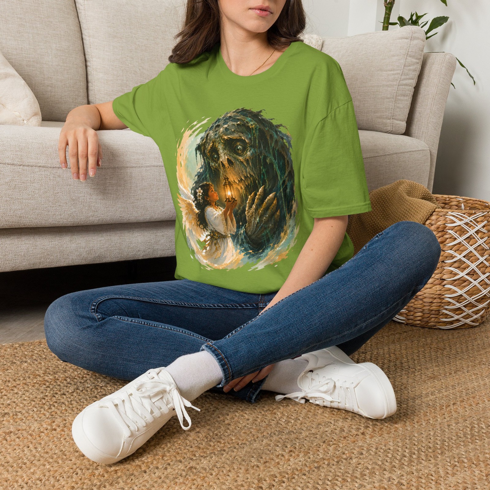 Lantern Angel Sewer Creature Gentle Monster Unisex Softstyle T-Shirt gallery