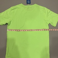 Brooks Luxe T-Shirt Mens Medium Stretch Short Sleeve Neon Limeade Running UPF
