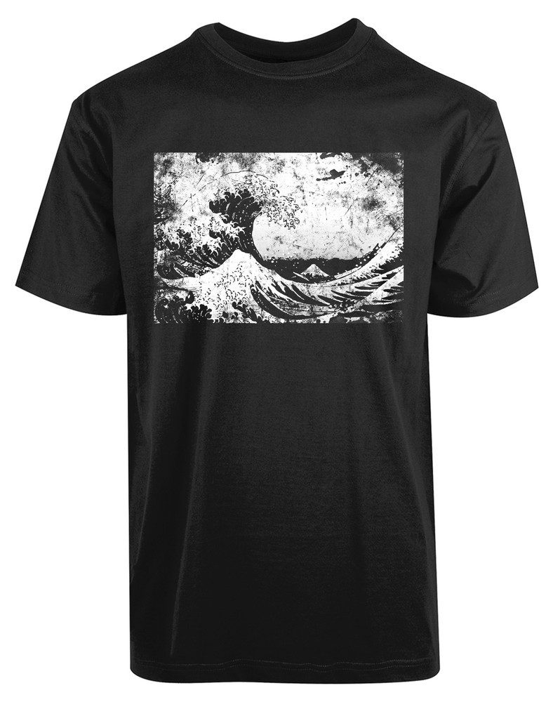 Big Ocean Sea Waves Over Mountains Vintage New Men’s Shirt Nature Concept Beauty