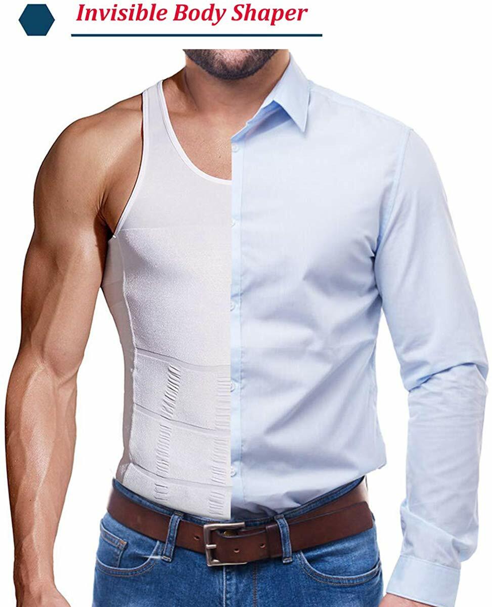 Fajas Para Hombres Faja Reductora De Hombre Men Body Shaper Abdomen Control Tee gallery