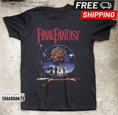 Final Fantasy Final Fantasy Video Game Black T-shirt Size S-5XL