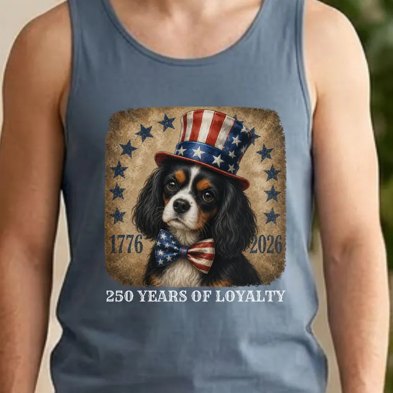 Tricolor Dog Patriotic Tank Top gallery