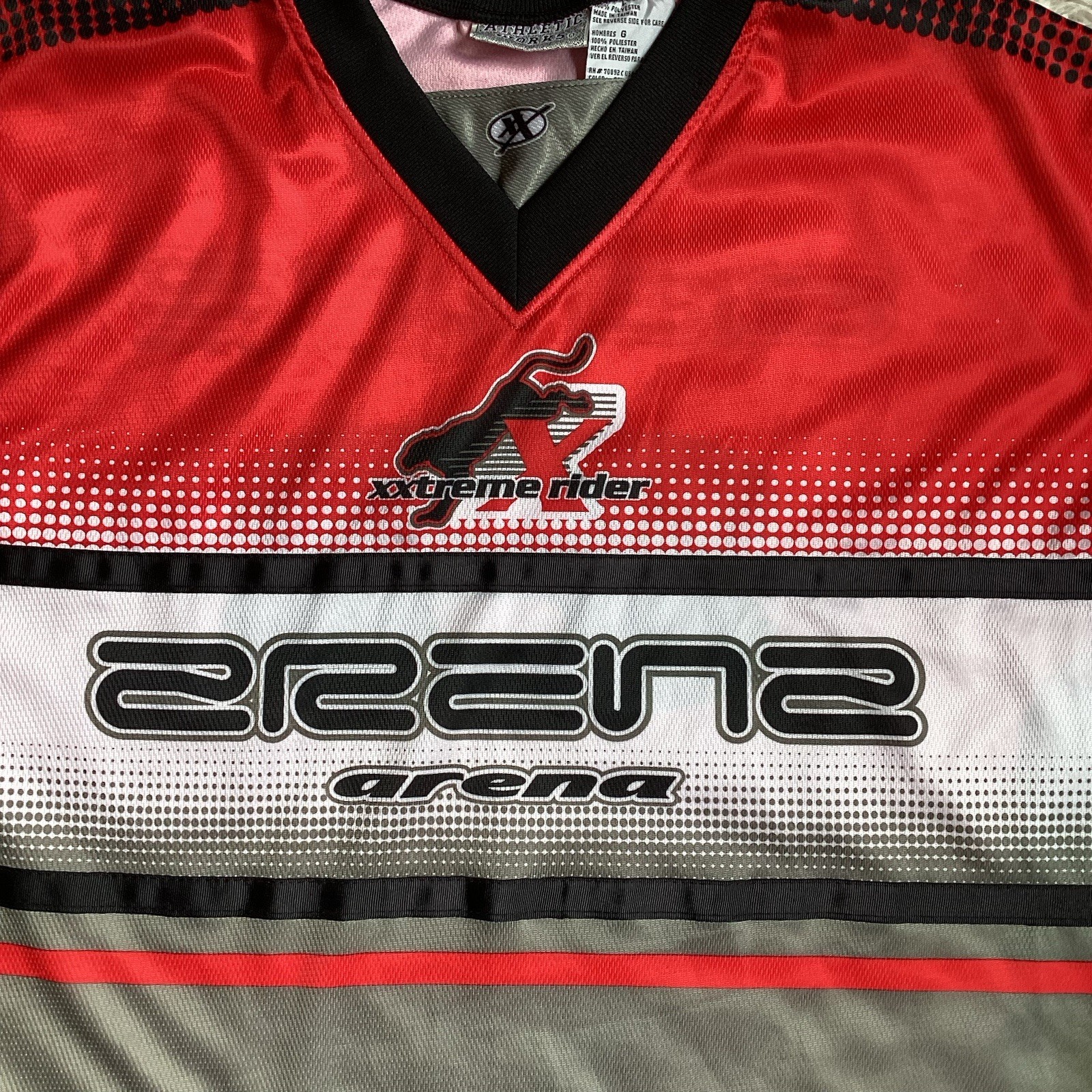 Vintage Athletic Works Men’s Large Jersey Xtreme Arena Motocross II Biking Red gallery