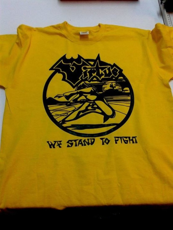 Of Virtue Black Band We Stand to Fight Yellow T Shirt All Size S-5XL OM1037