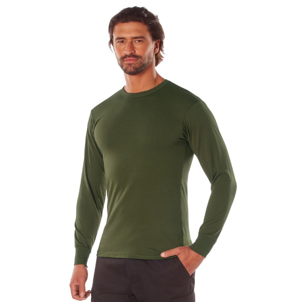 Rothco Long Sleeve T-Shirt Tactical Military Crew Tee Undershirt Army - New gallery
