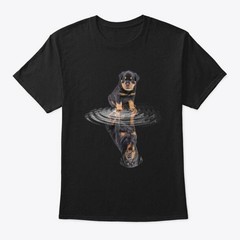 Rottweiler Reflection Love Dog Tee T-Shirt Made in the USA Size S to 5XL