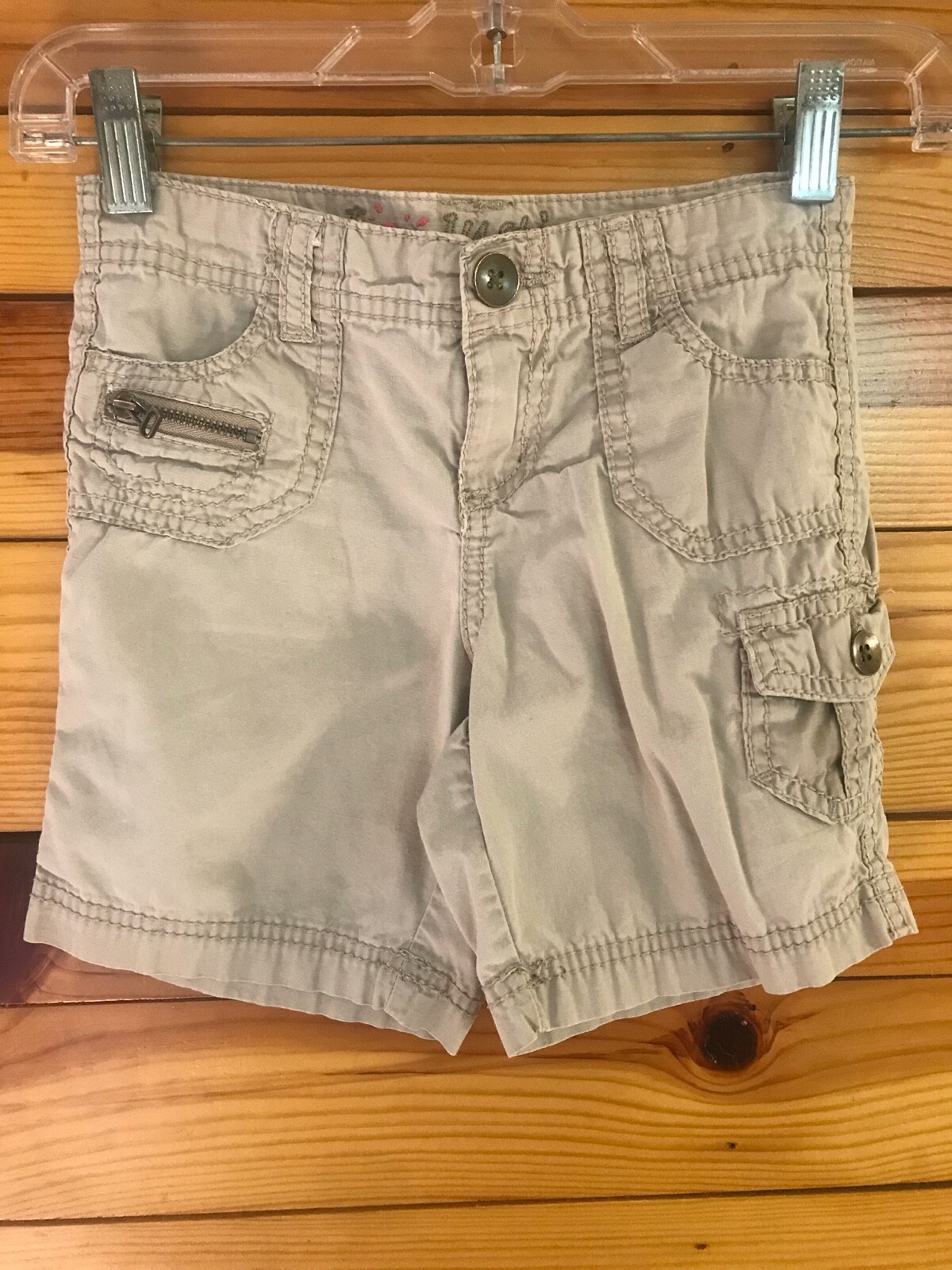 Justice Khaki Check Shorts Girls Size 7R 7 R