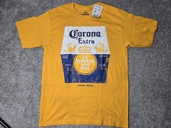 Corona Extra Beer Graphic Print T Shirt Size Medium Color Yellow New Condition