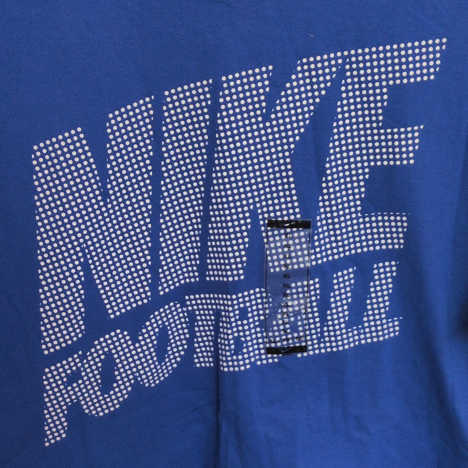 NWT Nike Men's Blue Football Graphic Logo Cotton Short Sleeve T-Shirt XL gallery